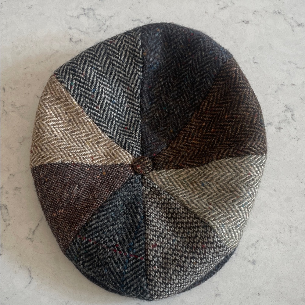 Kangol Men's Multi-Color Wool Tweed Flat Cap Size Large